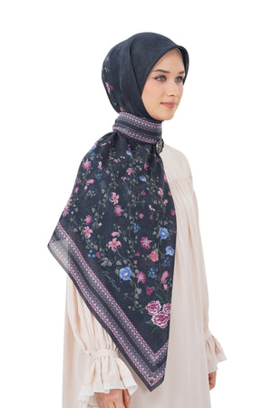 Abu Dhabi Blossom Series Large - Navy