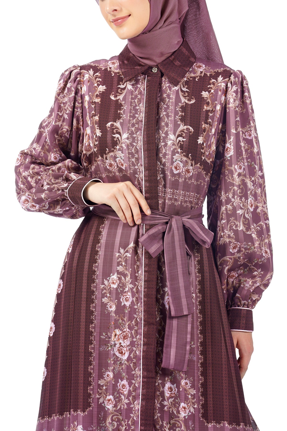 maroon shirt dress An-Nisa Shirt Dress - Maroon