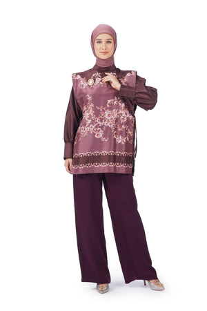 An-Nisa Overshoulder Blouse - Maroon