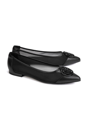 Arabella Flat Shoes - Black