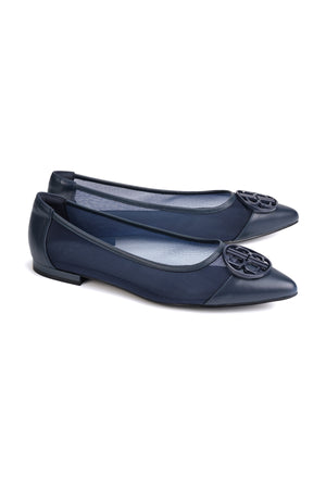Arabella Flat Shoes - Navy