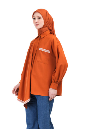 Arsha Lace Shirt - Orange