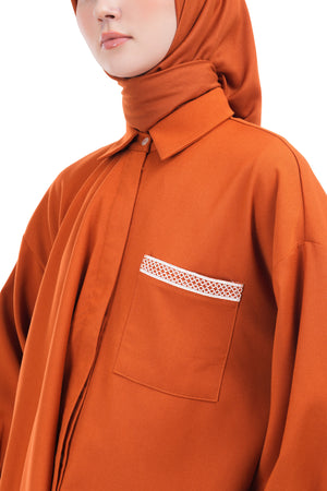 Arsha Lace Shirt - Orange