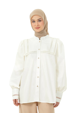 Avaline Layer Shirt - Broken White