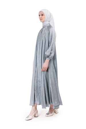 Ayumi Pleated Dress - Grey