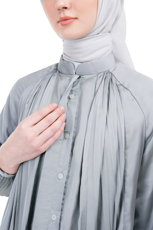 Ayumi Pleated Dress - Grey