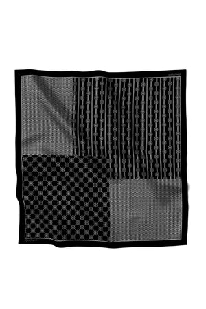 Intertwined Multiway Satin Scarf - Black