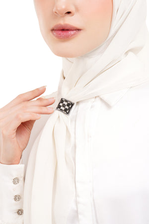 Vivienne Ring Brooch - Black