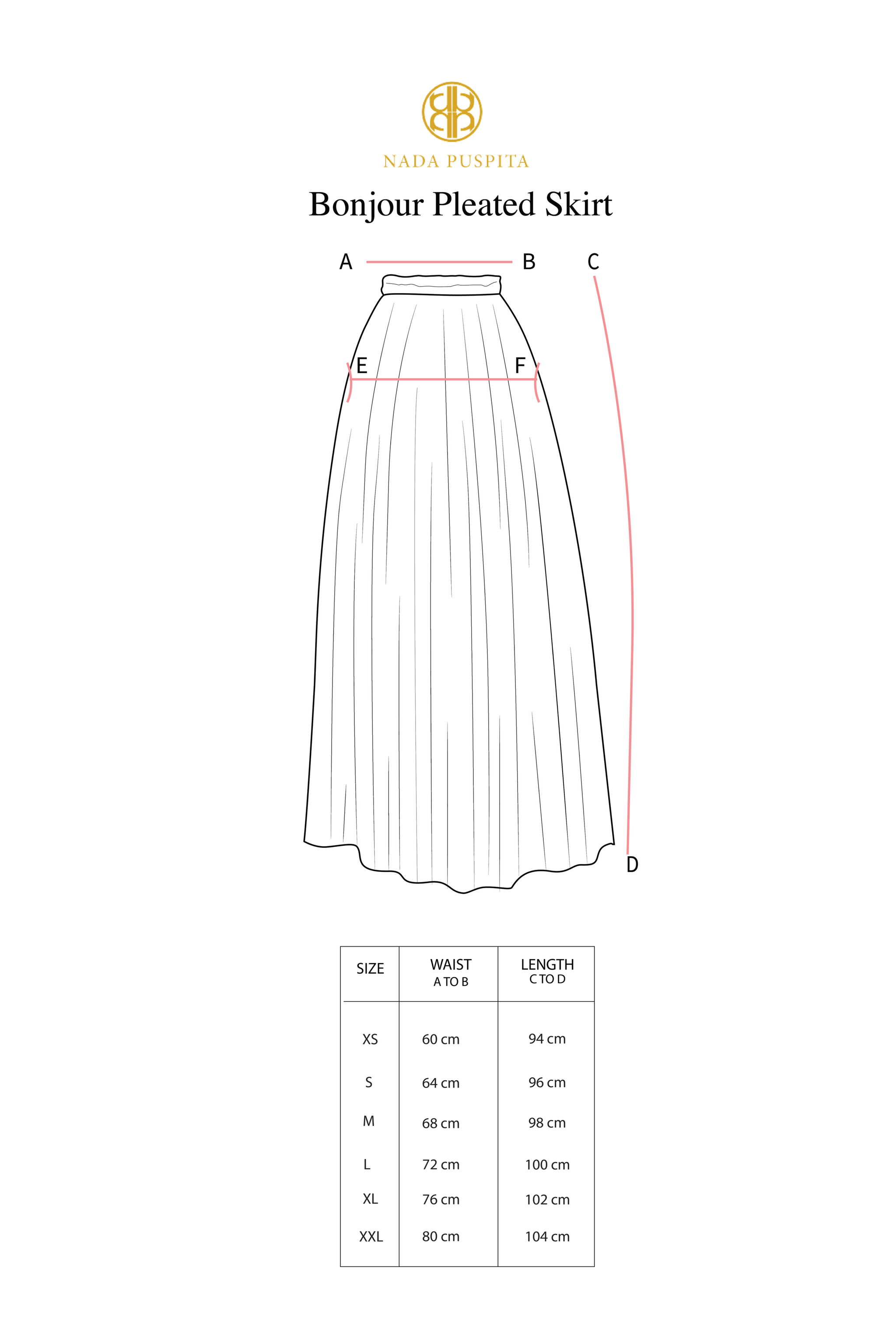 Bonjour Pleated Skirt - Ivory - Nada Puspita Bonjour Pleated Skirt - Ivory - Nada Puspita