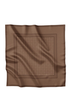 Intertwined Multiway Satin Scarf - Brown