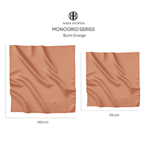 Monogrid Scarf Large - Burnt Orange