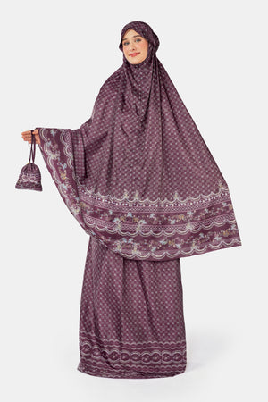 Romantic Eid Pocket Prayer Robe - Pomegranate