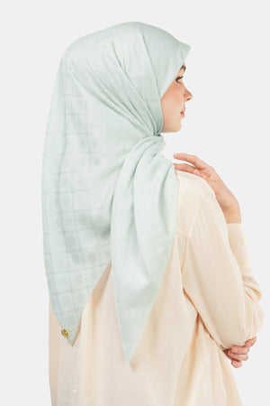 Basic Monogram Scarf - Ballad Blue