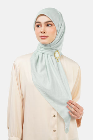 Basic Monogram Scarf - Ballad Blue