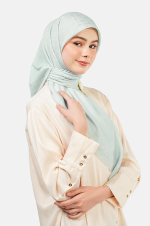 Basic Monogram Scarf - Ballad Blue