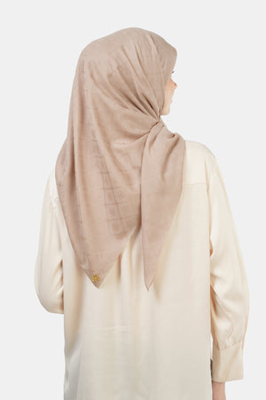 Basic Monogram Scarf - Oat