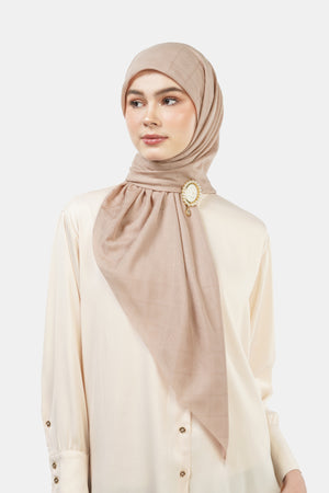 Basic Monogram Scarf - Oat