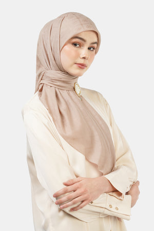 Basic Monogram Scarf - Oat
