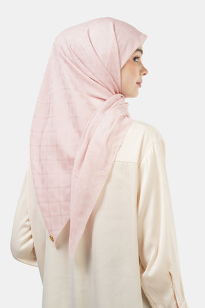 Basic Monogram Scarf - Pale Pink