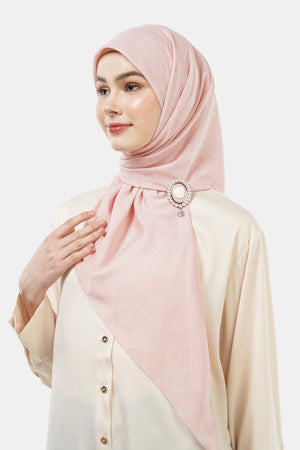 Basic Monogram Scarf - Pale Pink