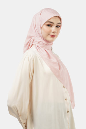 Basic Monogram Scarf - Pale Pink