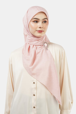 Basic Monogram Scarf - Pale Pink
