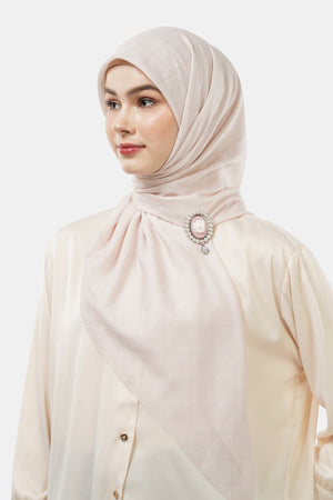 Basic Monogram Scarf - Sheer Pink