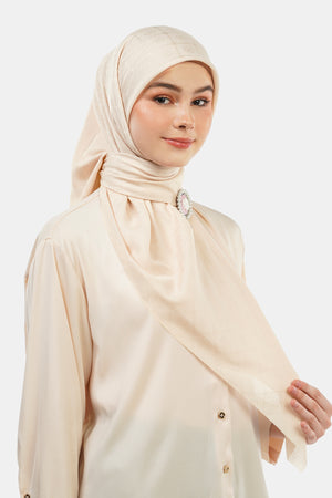 Basic Monogram Scarf - Tapioca