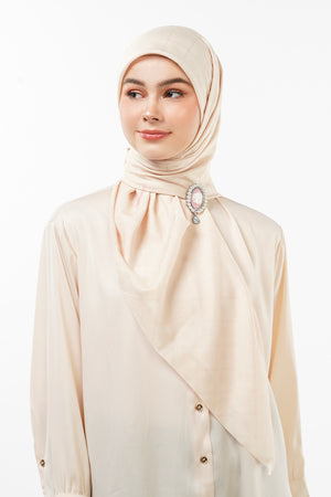 Basic Monogram Scarf - Tapioca