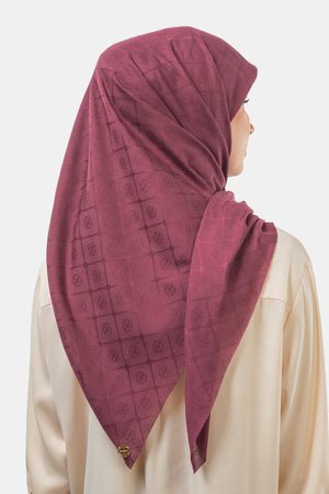 Basic Monogram Scarf - Tawny Port