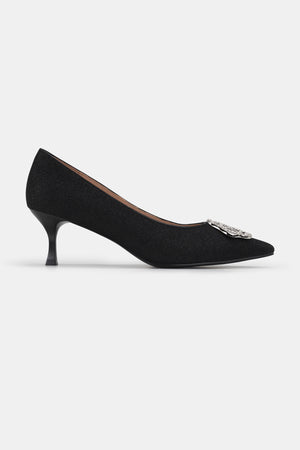 Bella Kitten Heels - Black