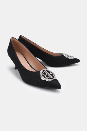 Bella Kitten Heels - Black