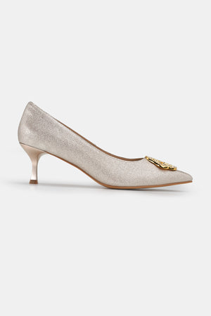 Bella Kitten Heels - Beige
