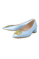 Camille Satin Pump - Crystal Blue