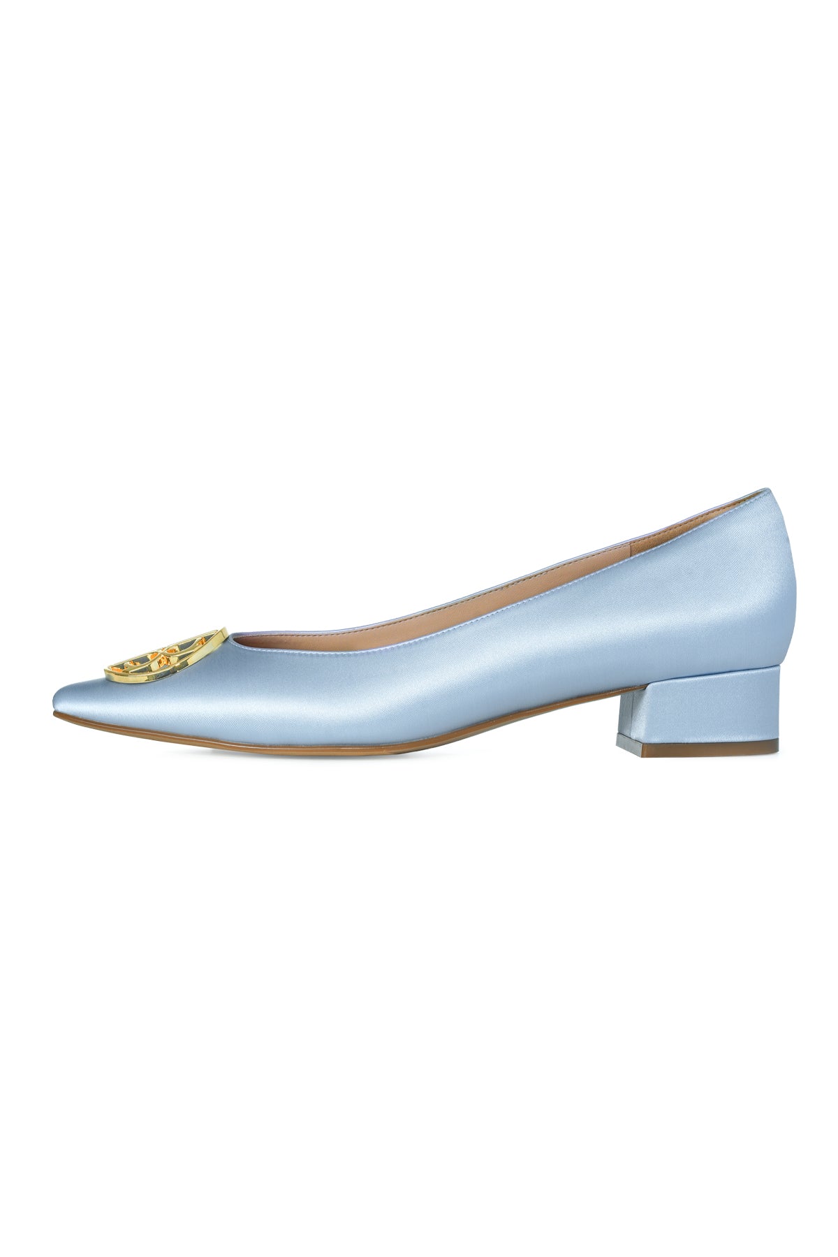 Camille Satin Pump - Crystal Blue