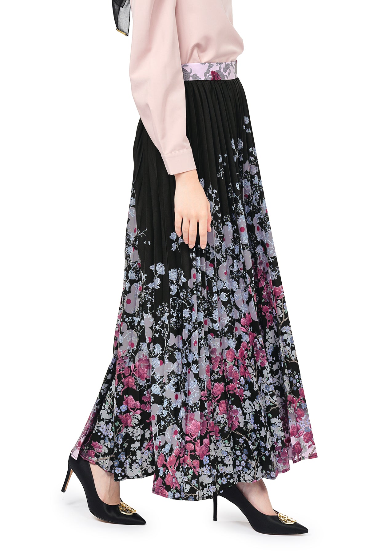 Bonjour Pleated Skirt - Black - Nada Puspita