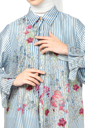 Bonjour Ruffle Shirt - Blue