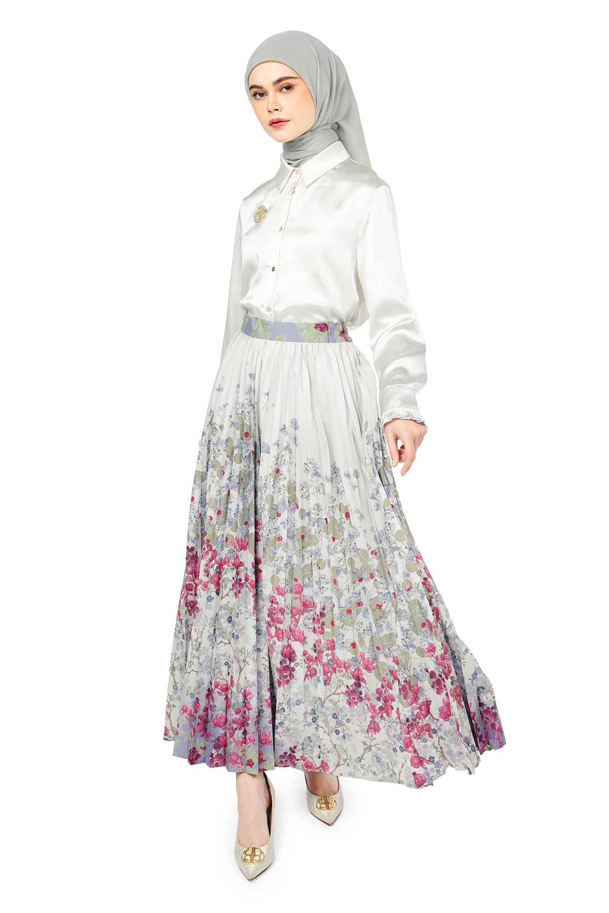 Bonjour Pleated Skirt - Ivory