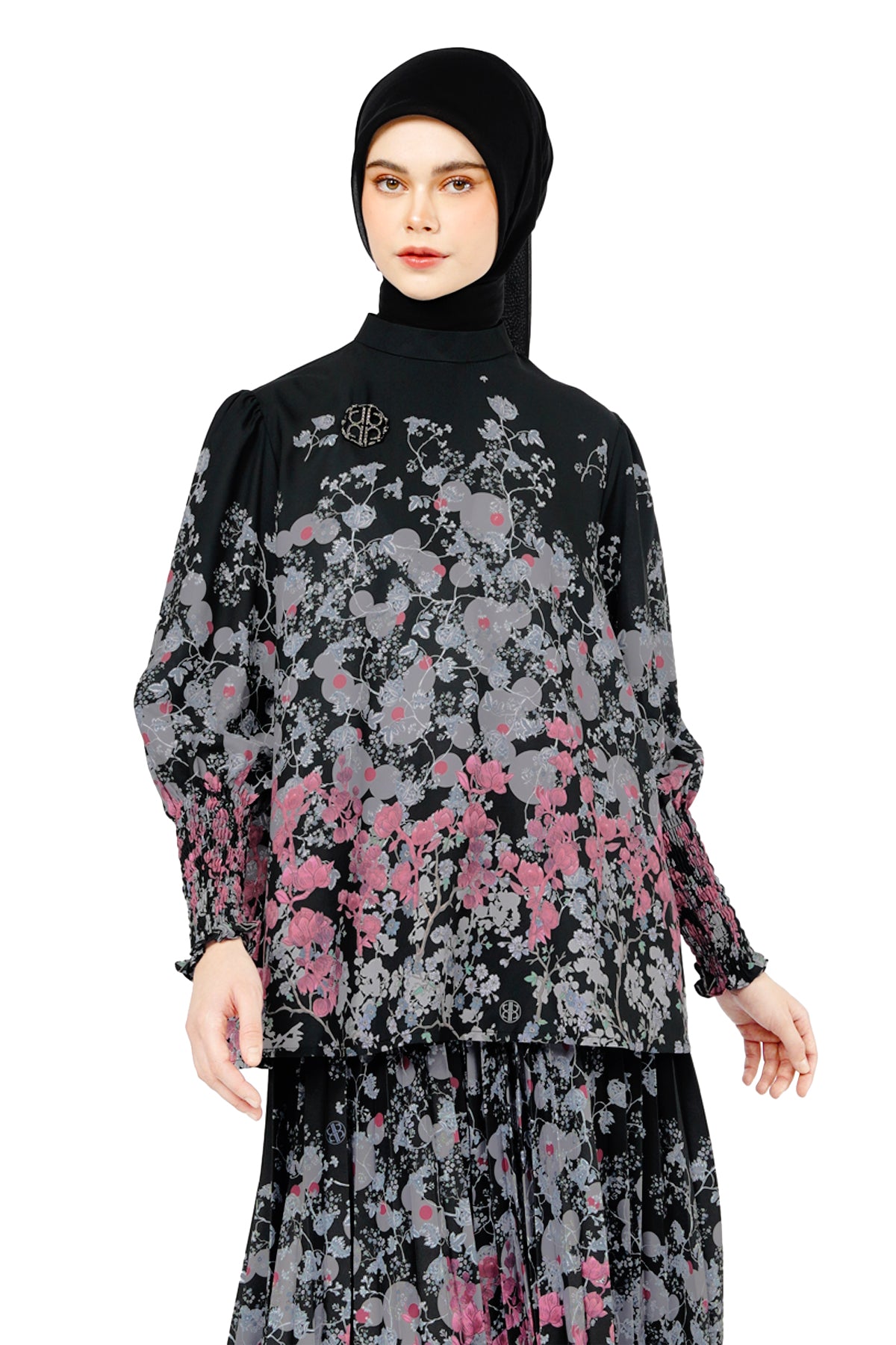 Bonjour Smock Blouse - Black - Nada Puspita