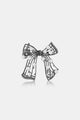 Bow Pearl Brooch - Black