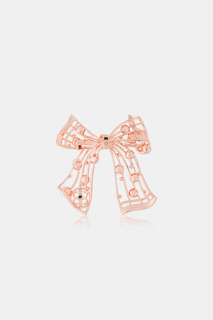 Bow Pearl Brooch - Ever Rose