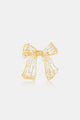 Bow Pearl Brooch - Gold
