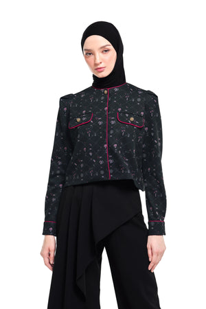 Ciao Bella Crop Shirt - Black