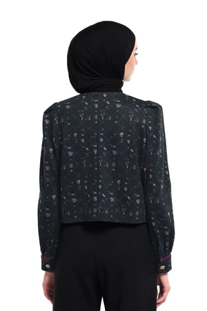 Ciao Bella Crop Shirt - Black