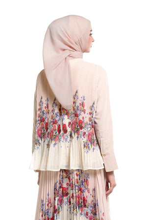 Ciao Bella Flare Pleated Blouse - Pink