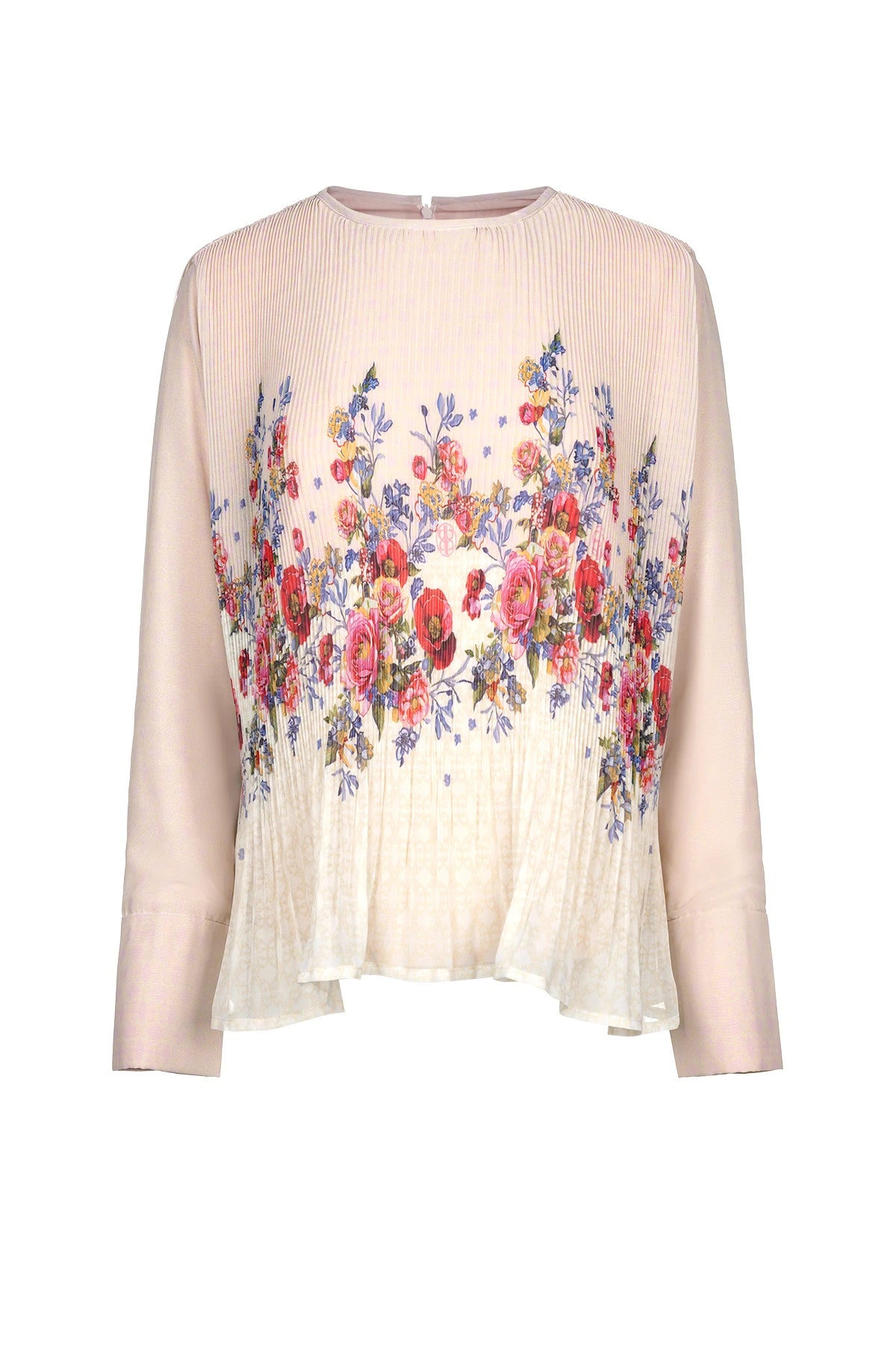 Ciao Bella Flare Pleated Blouse - Pink