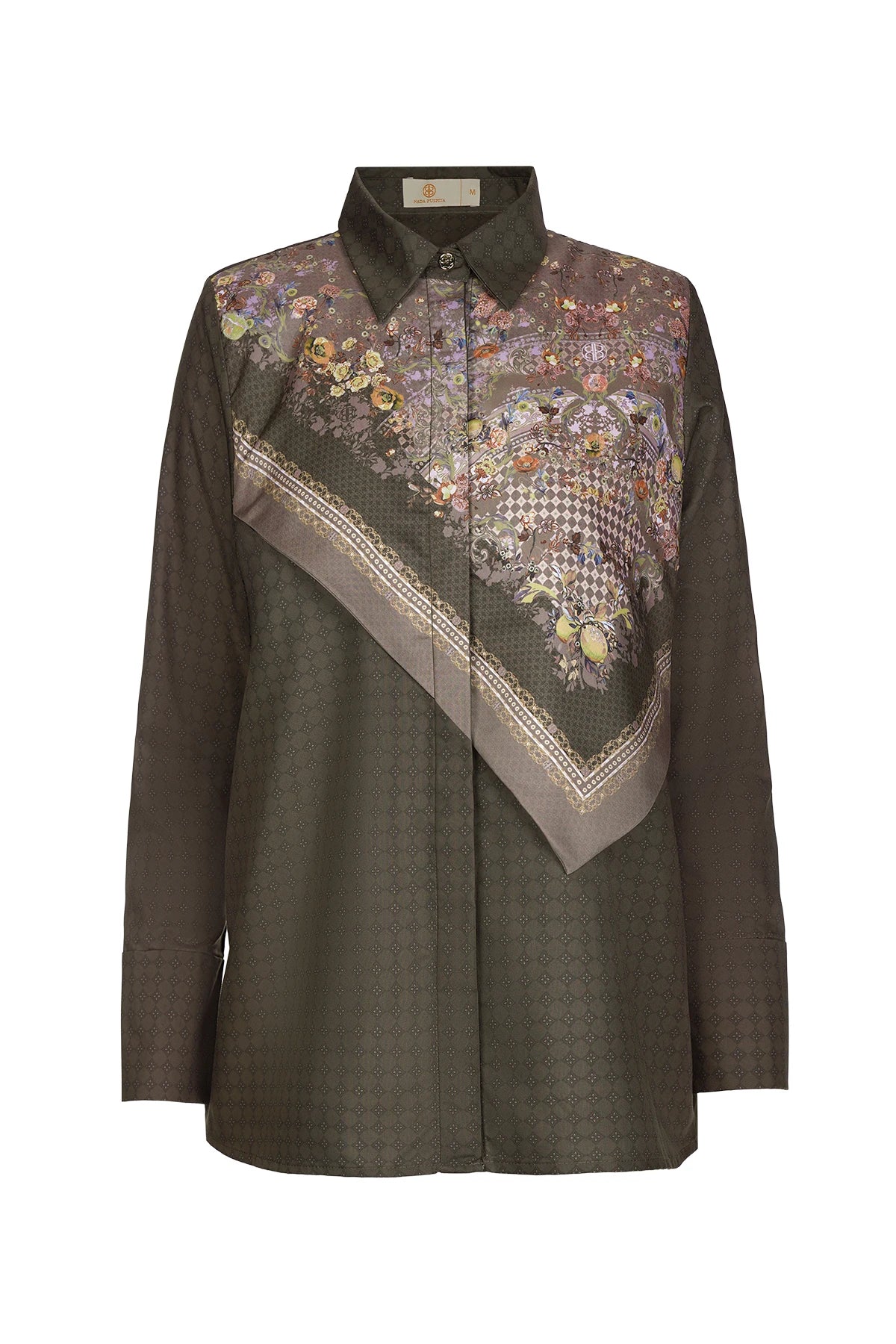 Ciao Bella Front Handkerchief Shirt - Brown - Nada Puspita