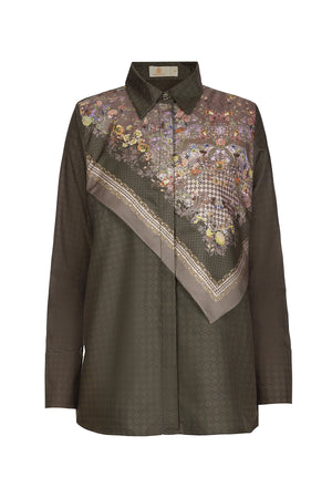 Ciao Bella Front Handkerchief Shirt - Brown
