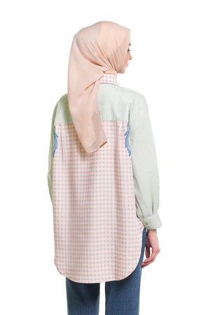 Ciao Bella Oversize Shirt - Green Blush