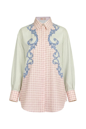 Ciao Bella Oversize Shirt - Green Blush